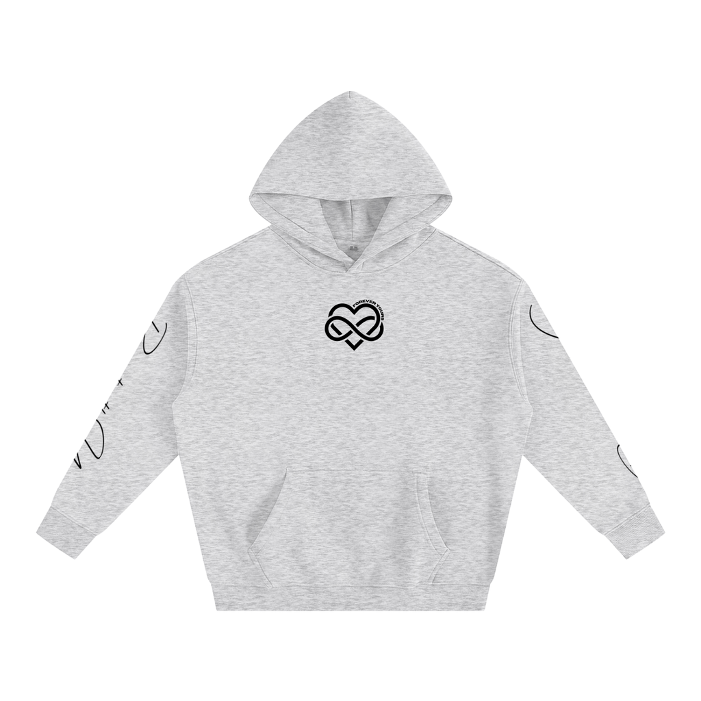 I LOVE YOU - Oversized Heart-Lyric Hoodie