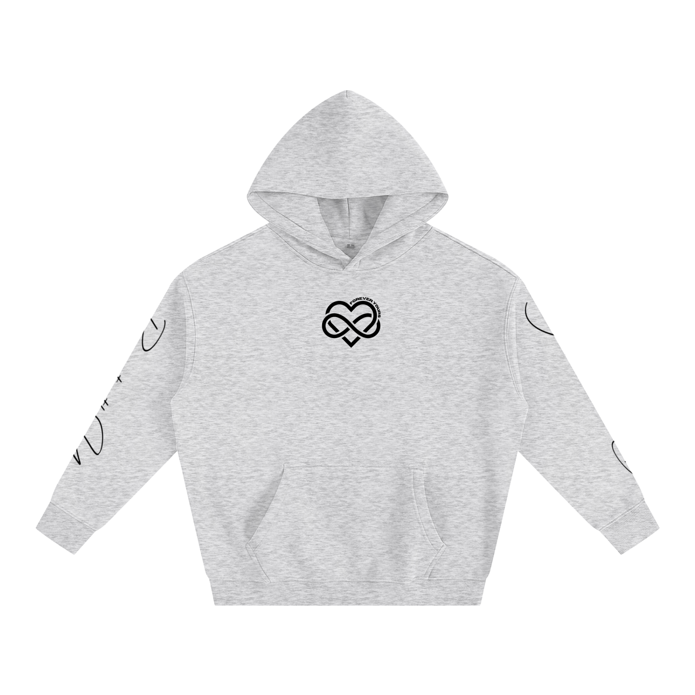 I LOVE YOU - Oversized Heart-Lyric Hoodie