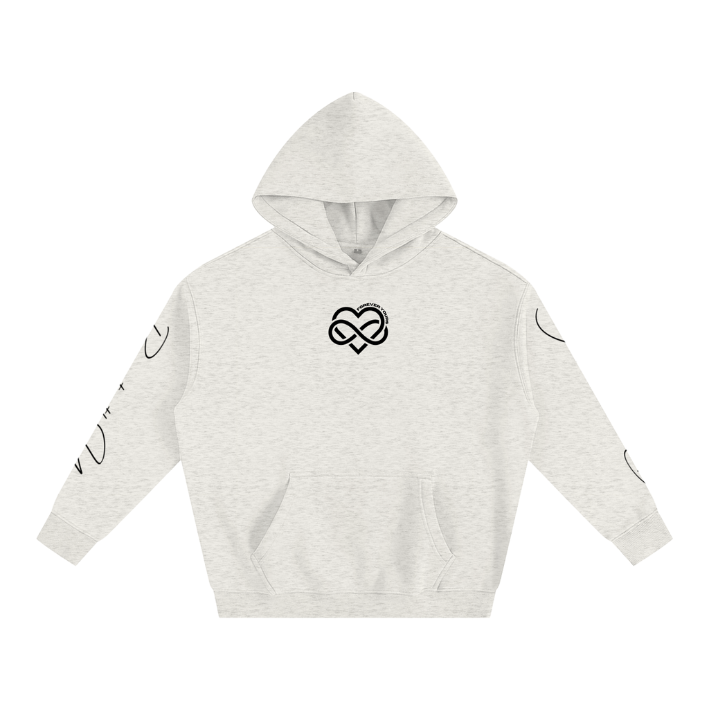 I LOVE YOU - Oversized Heart-Lyric Hoodie