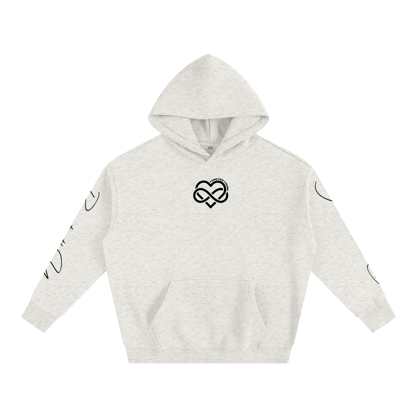 I LOVE YOU - Oversized Heart-Lyric Hoodie