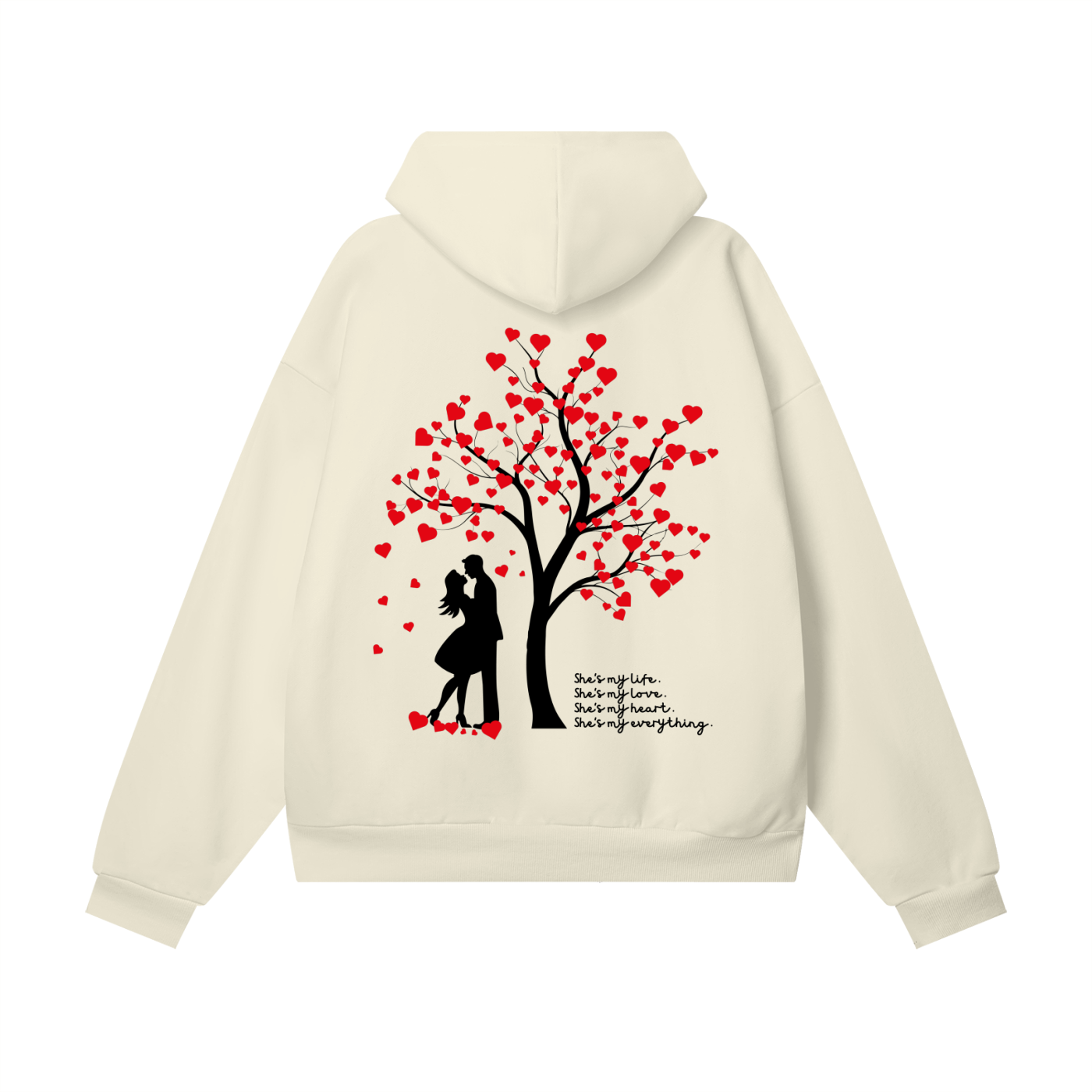 Forever Yours – Tree of Hearts Oversized Hoodie (For Him)