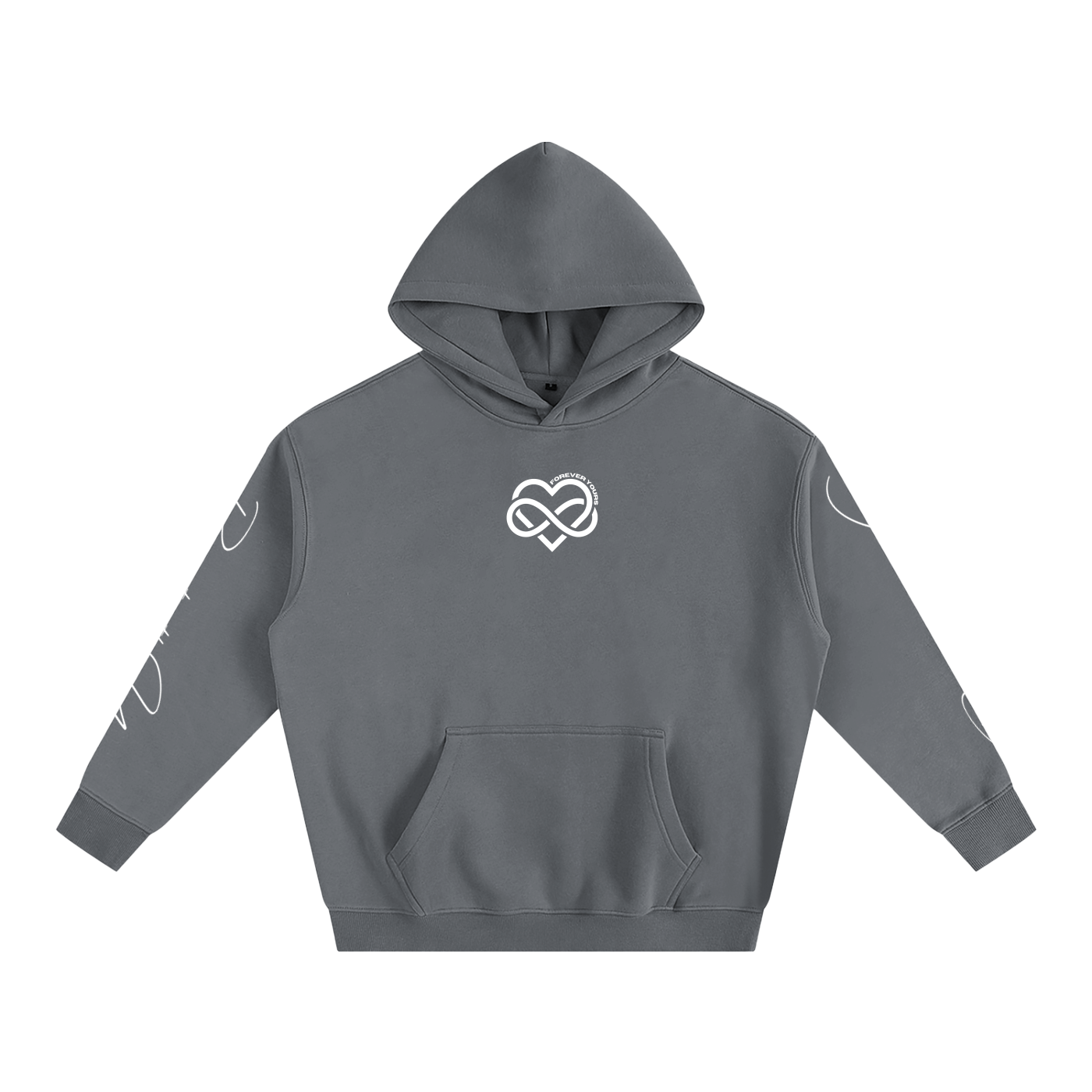 I LOVE YOU - Oversized Heart-Lyric Hoodie