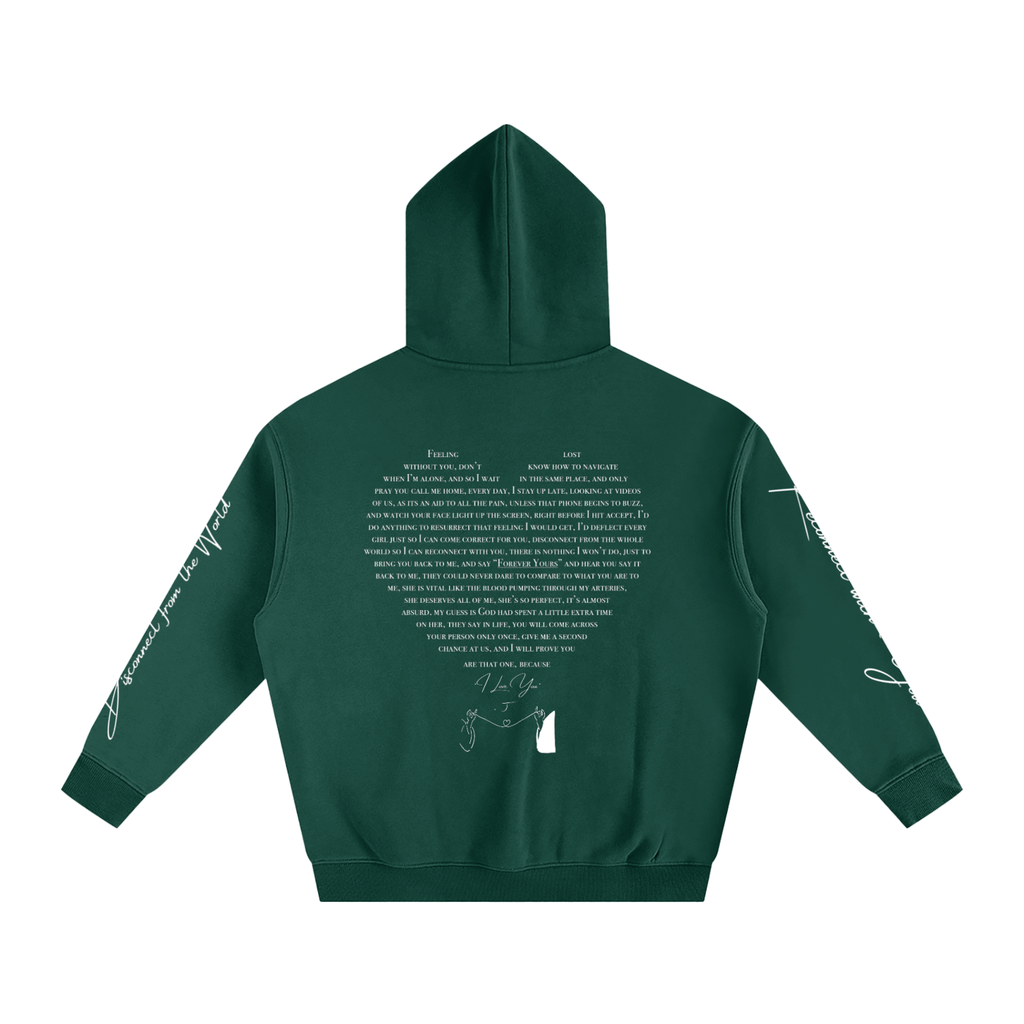 I LOVE YOU - Oversized Heart-Lyric Hoodie