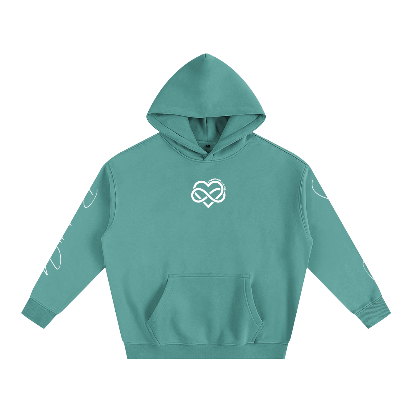 I LOVE YOU - Oversized Heart-Lyric Hoodie